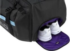 Head Gravity R-PET 12 Racket Duffel Bag - Black -Sports Tennis 283122 Gravity Duffle Bag BKMX D