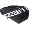 Head Elite Supercombi 9 Racket Bag - Black/White -Sports Tennis 283602 BKWH2