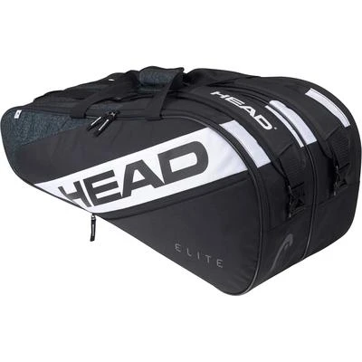 Head Elite Supercombi 9 Racket Bag - Black/White 3 Head Elite Supercombi 9 Racket Bag - Black/White