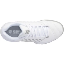 K-Swiss Bigshot Light 4 (Junior's) - White/High-Rise/Silver -Sports Tennis K SwissSkyView
