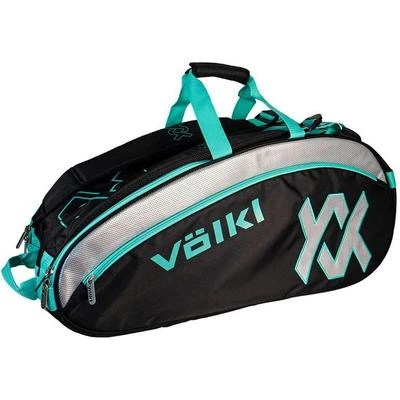 Volkl Tour Combi 6 Racket Bag - Black/Turquoise 3 Volkl Tour Combi 6 Racket Bag - Black/Turquoise