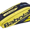 Babolat Pure Aero Racquet Holder 6 Pack Bag Black/Yellow -Sports Tennis b1