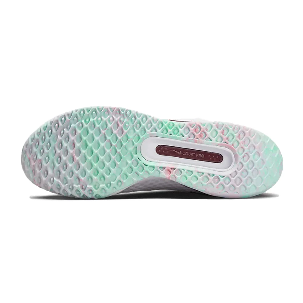 Nike Court Zoom Pro (Women's) - White/Dark Beetroot 6 Nike Court Zoom Pro (Women's) - White/Dark Beetroot - Image 4
