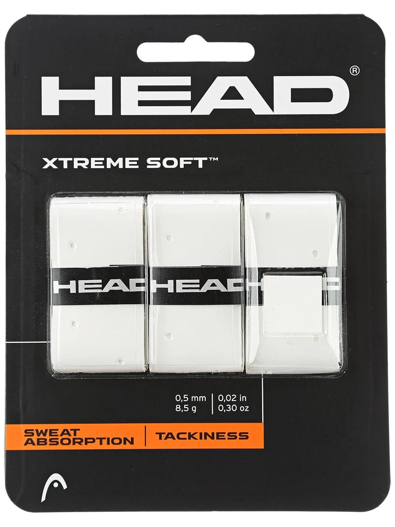 Head XtremeSoft Overgrips 3 Pack (White Color Or Fluorescent Yellow)